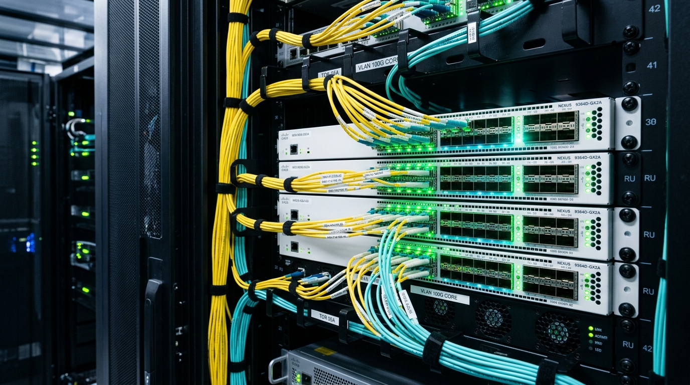 100G Core Switches & High Density Optical Fiber Patch Bays