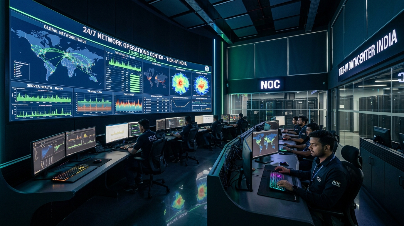 24/7 Network Operations Center Monitoring in Tier-IV Datacenter India